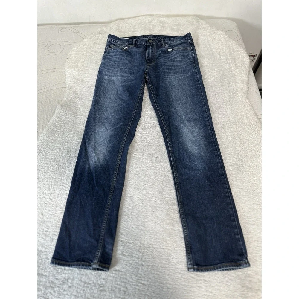 Banana Republic Slim Mens Blue‎ Denim Jeans Size 32x32 Act 32x31 Pants Stretch